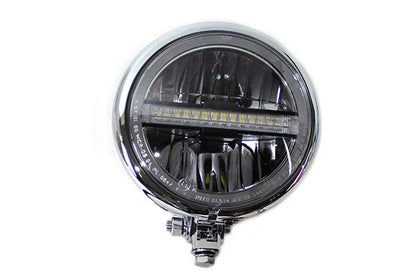5-3/4 Bates Style LED Headlamp Chrome