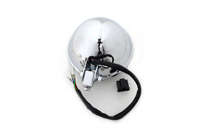 5-3/4 Bates Style LED Headlamp Chrome