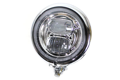 5-3/4 Bates Style LED Headlamp Chrome
