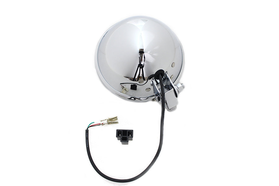 5-3/4 Bates Style LED Headlamp Chrome
