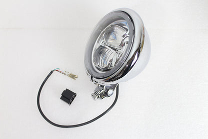 5-3/4 Bates Style LED Headlamp Chrome