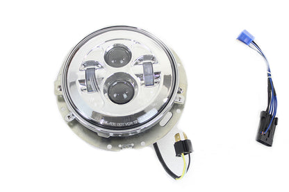7 LED Headlamp Assembly Chrome