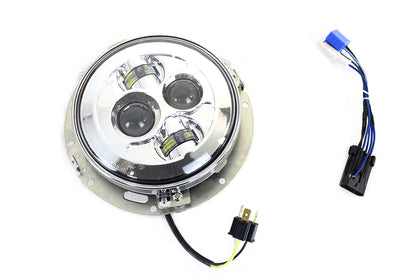 7 LED Headlamp Assembly Chrome