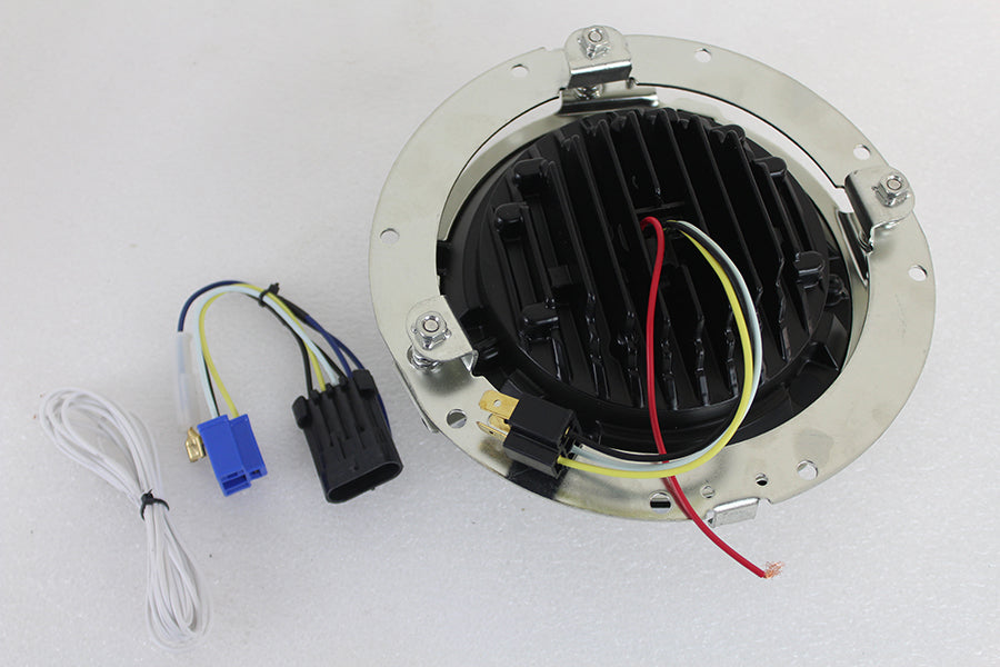 7 LED Headlamp Assembly Chrome
