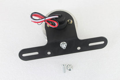 LED 2 Round Tail Lamp Assembly Chrome
