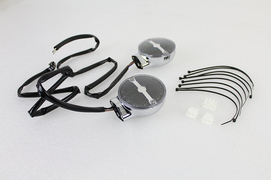 Amber LED Flat Lens Turn Signal Set