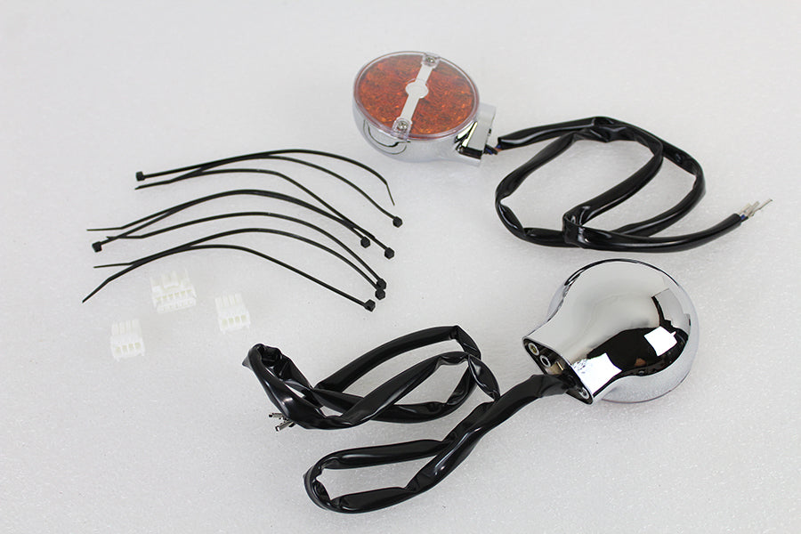 Amber LED Flat Lens Turn Signal Set