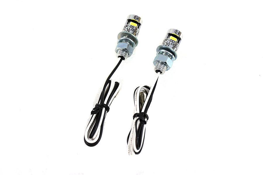 Chrome Burdett License Plate Bolt Set with LED