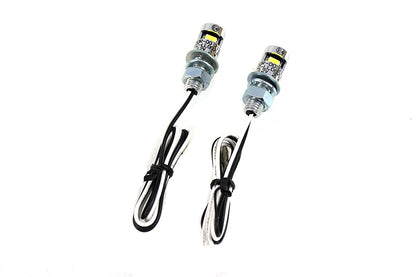 Chrome Burdett License Plate Bolt Set with LED