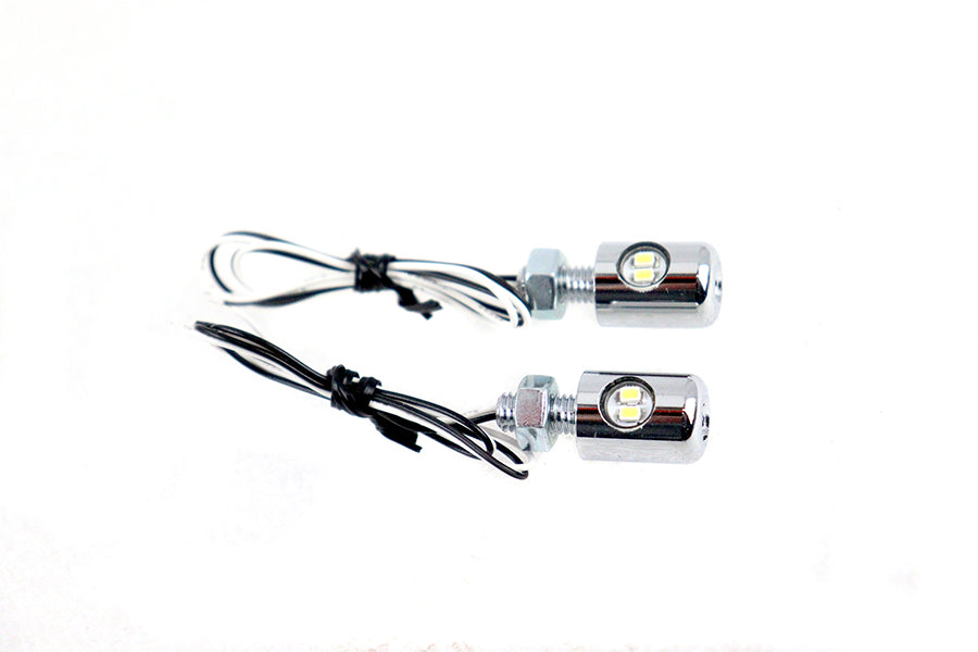 Chrome Hagler License Plate Bolt Set with LED