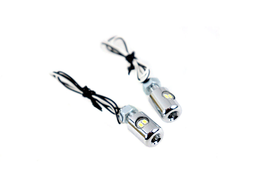 Chrome Hagler License Plate Bolt Set with LED