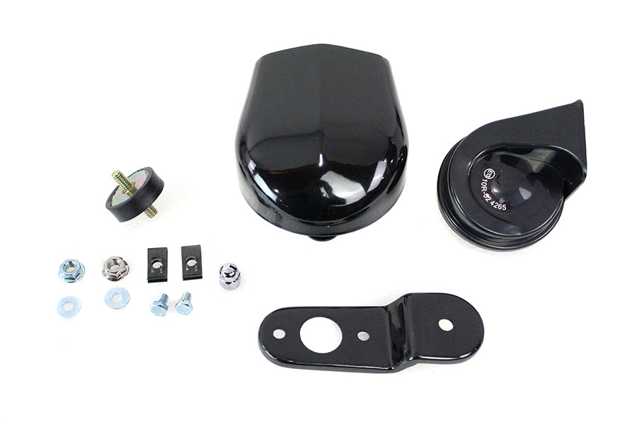 Softail Horn Kit with Black Cover