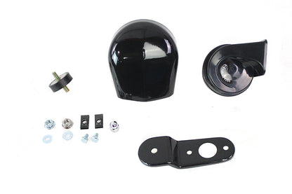 Softail Horn Kit with Black Cover