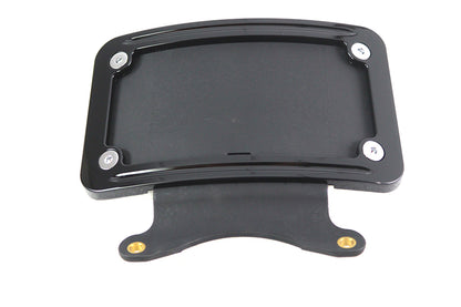 Curved License Plate Frame Black