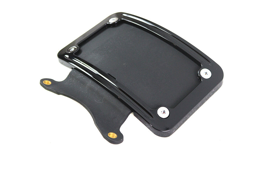 Curved License Plate Frame Black