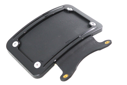 Curved License Plate Frame Black
