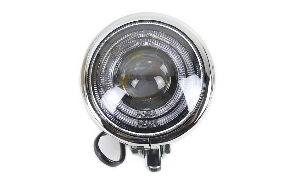 5-3/4 Bates Style LED Headlamp Chrome
