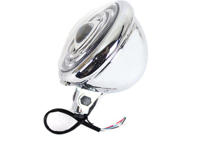 5-3/4 Bates Style LED Headlamp Chrome