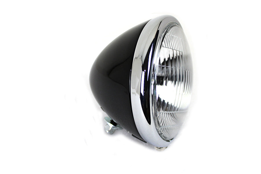 6-1/2 Spring Fork H-4/LED Headlamp Unit Black