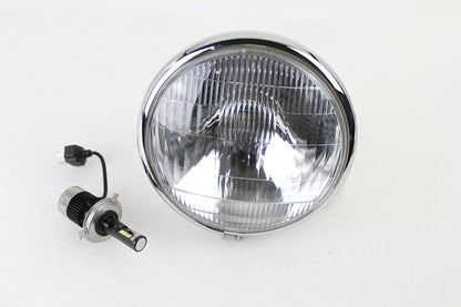 6-1/2 Spring Fork H-4/LED Headlamp Unit Chrome