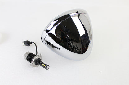6-1/2 Spring Fork H-4/LED Headlamp Unit Chrome