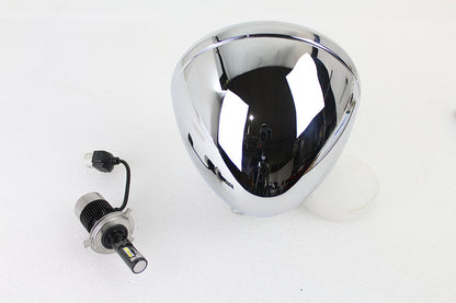 6-1/2 Spring Fork H-4/LED Headlamp Unit Chrome