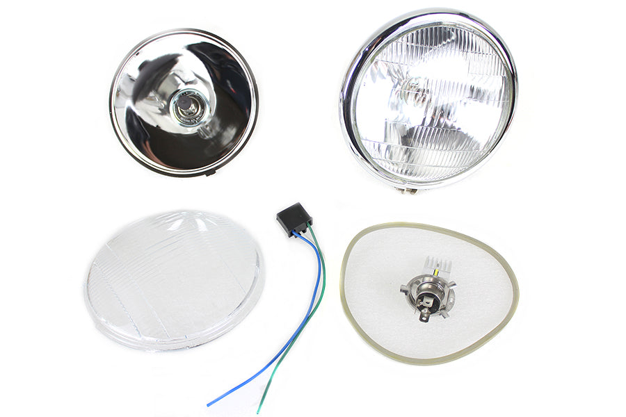 6-1/2 Spring Fork 6 Volt LED Headlamp Chrome