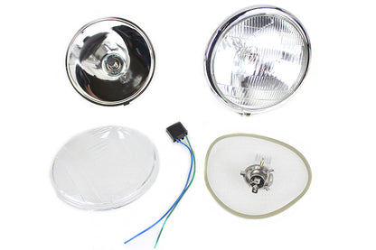 6-1/2 Spring Fork 6 Volt LED Headlamp Chrome