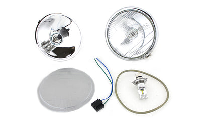 6-1/2 Spring Fork 6 Volt LED Headlamp Chrome