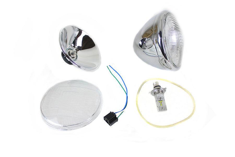 6-1/2 Spring Fork 6 Volt LED Headlamp Chrome