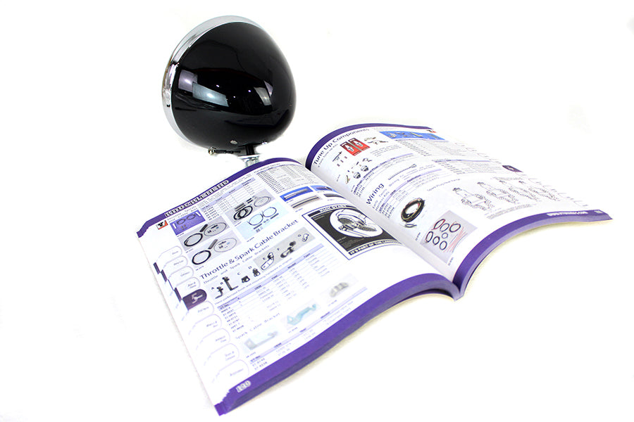 6 Volt LED Spring Fork Headlamp Black