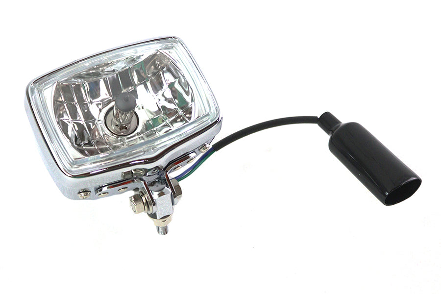 12 Volt Chopper Rectangular Headlamp Chrome