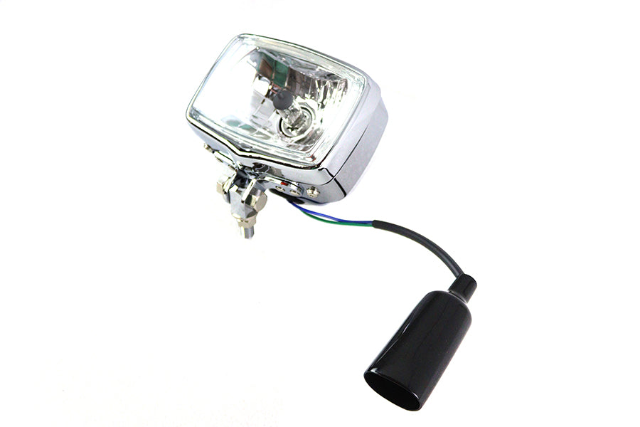 12 Volt Chopper Rectangular Headlamp Chrome