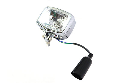 12 Volt Chopper Rectangular Headlamp Chrome