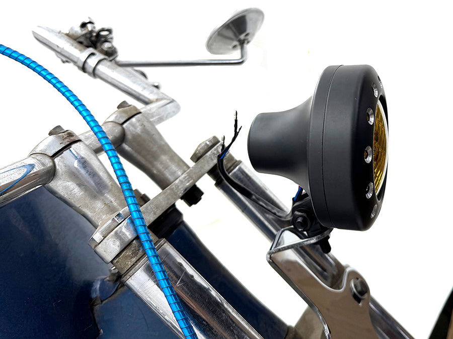 4 Retro Headlamp Black