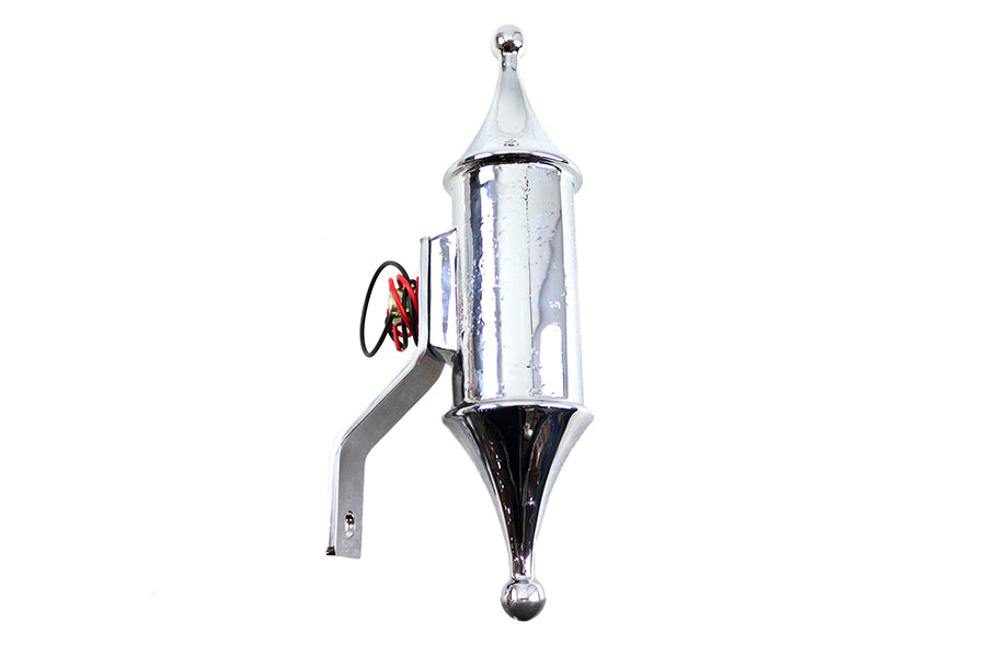 Finch Pawn Lamp Chrome Red Lens