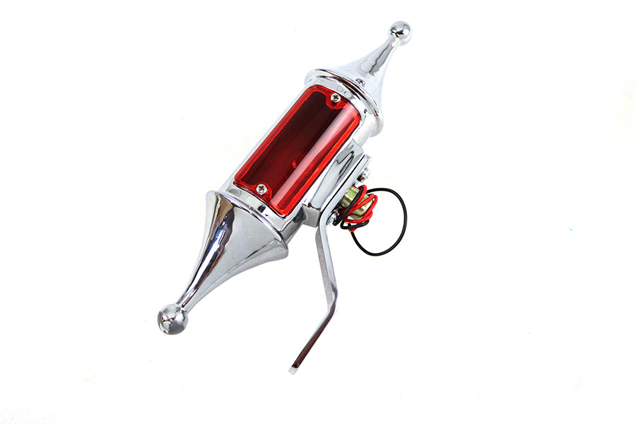Finch Pawn Lamp Chrome Red Lens