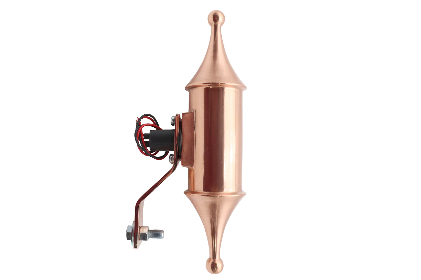 Finch Pawn Lamp Copper Red Lens