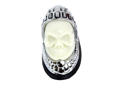 Skull Head Front Fender Lamp Chrome