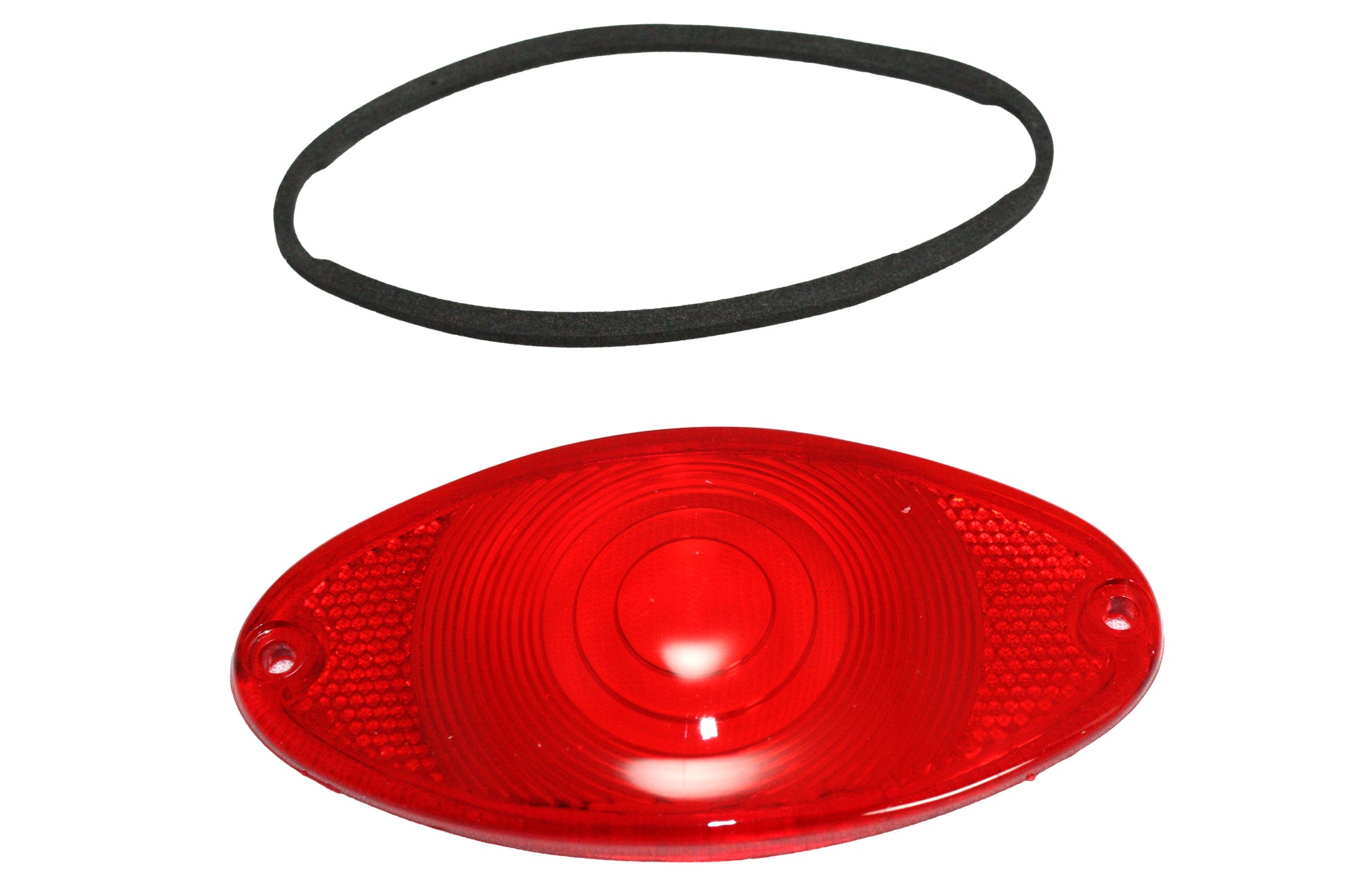 Tail Lamp Lens Cateye Style Red Chrome