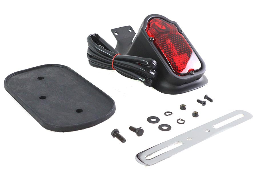 Matte Black Tombstone Style Tail Lamp Assembly