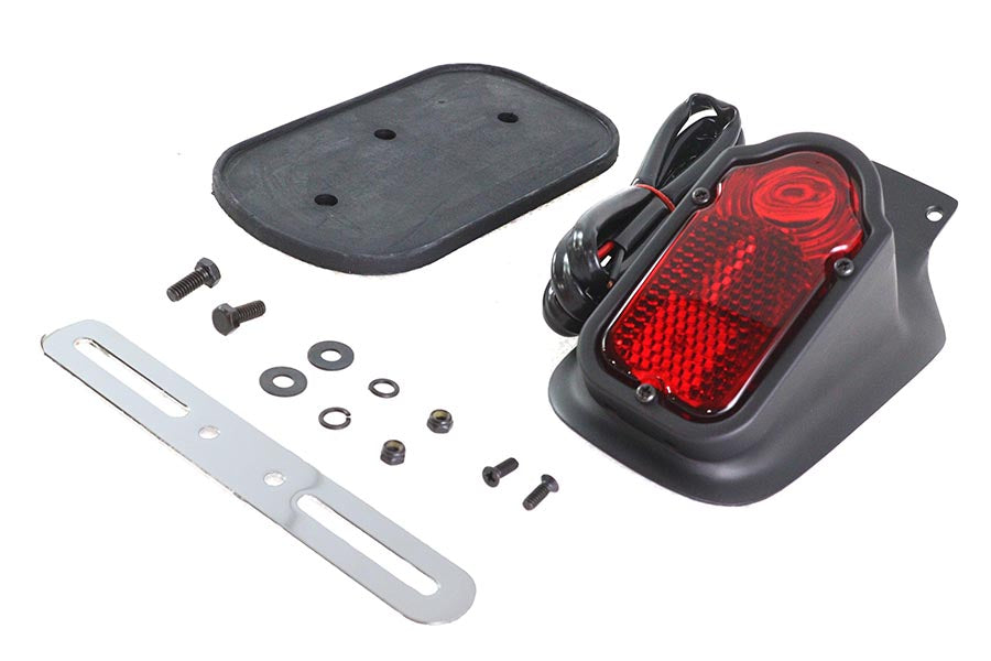 Matte Black Tombstone Style Tail Lamp Assembly