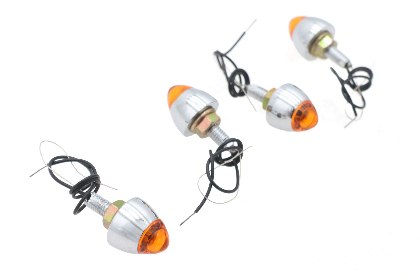 Bullet Style Krommet Marker Lamp Stud Amber