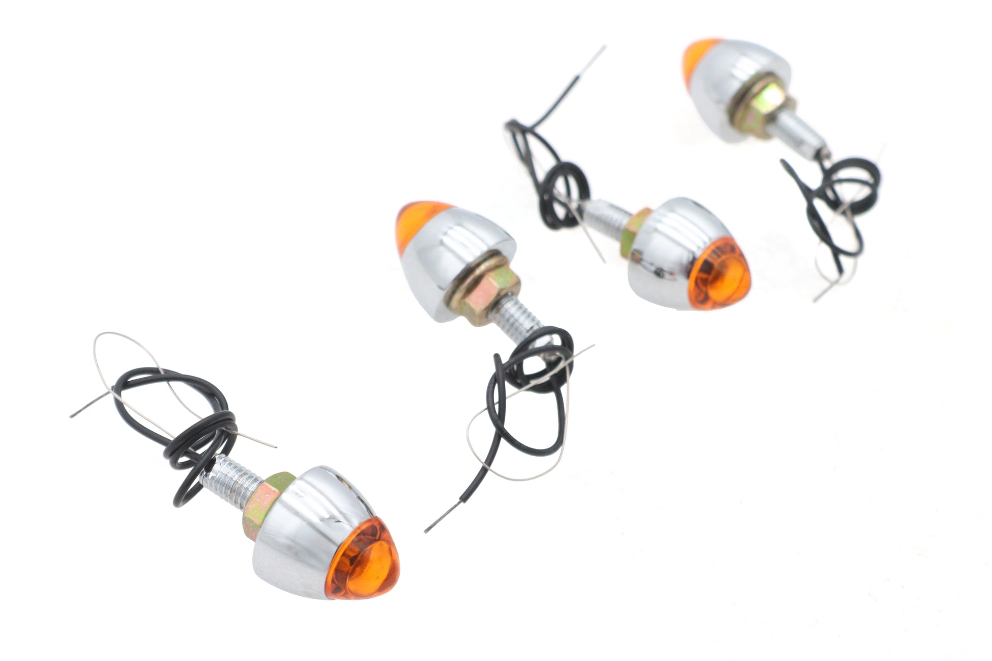 Bullet Style Krommet Marker Lamp Stud Amber