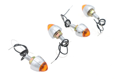 Bullet Style Krommet Marker Lamp Stud Amber