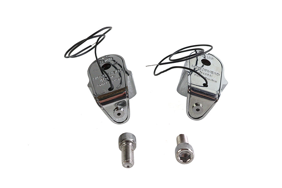 2 Chrome Skull Marker Lamp
