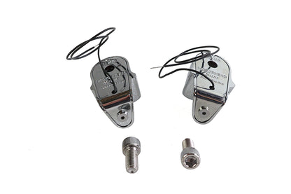 2 Chrome Skull Marker Lamp