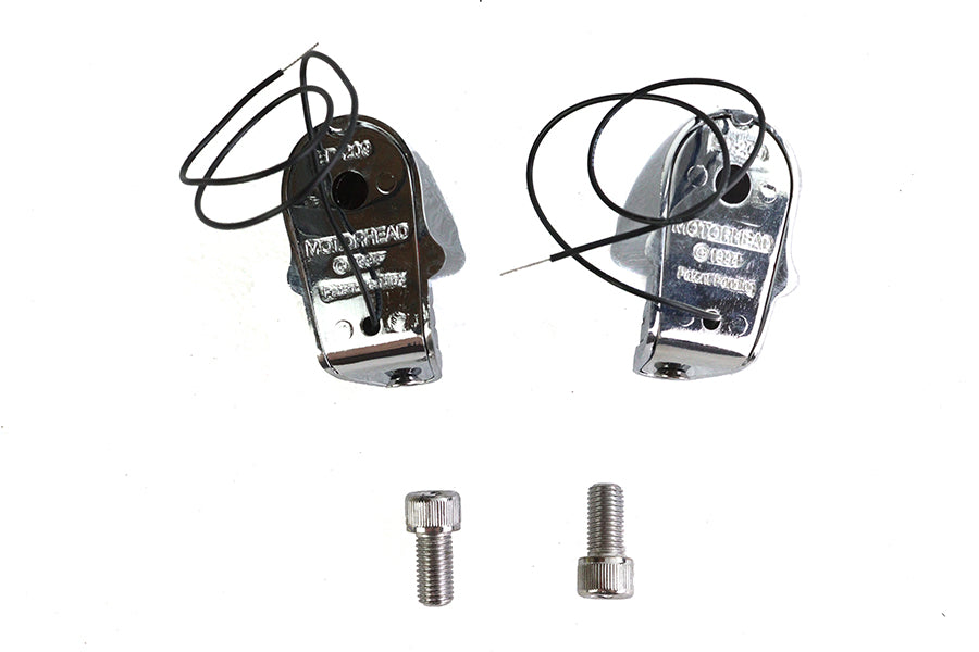 2 Chrome Skull Marker Lamp