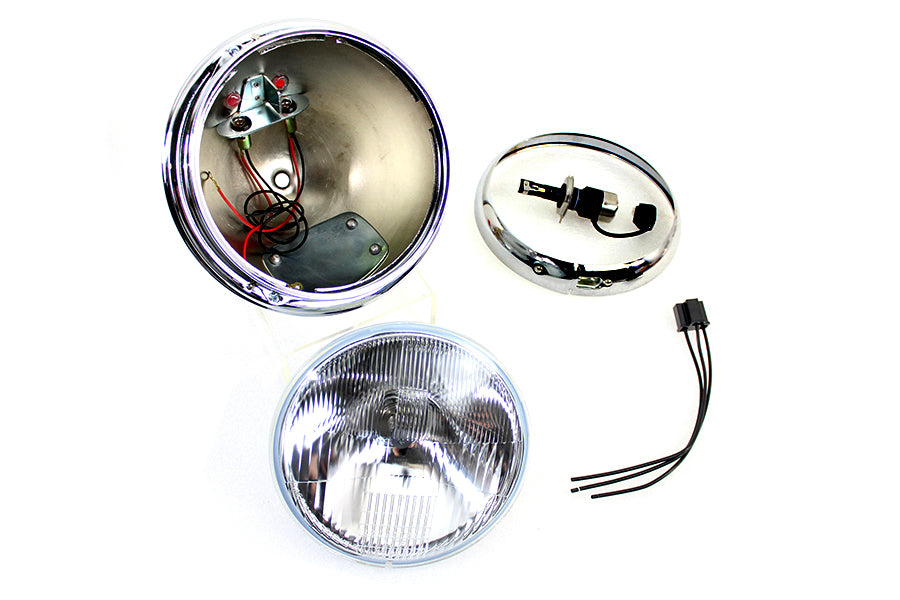 7 12 Volt LED Glide Headlamp Chrome