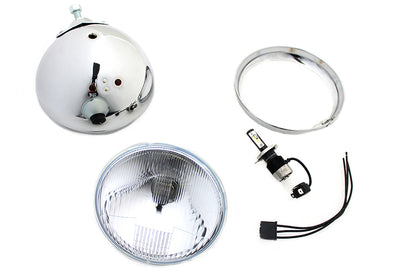 7 12 Volt LED Glide Headlamp Chrome